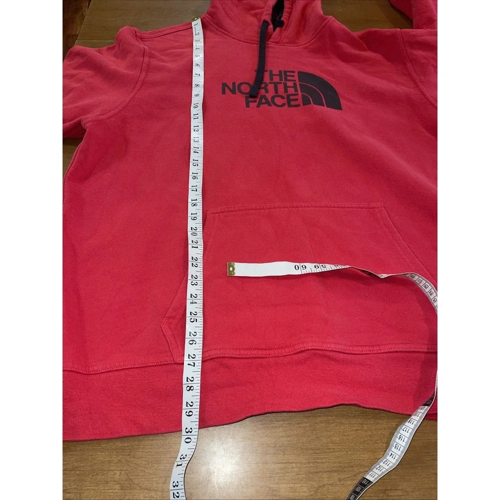 The North Face Pullover Hoodie Men XXL Red Kangaroo Pocket Long Sleeve Cozy